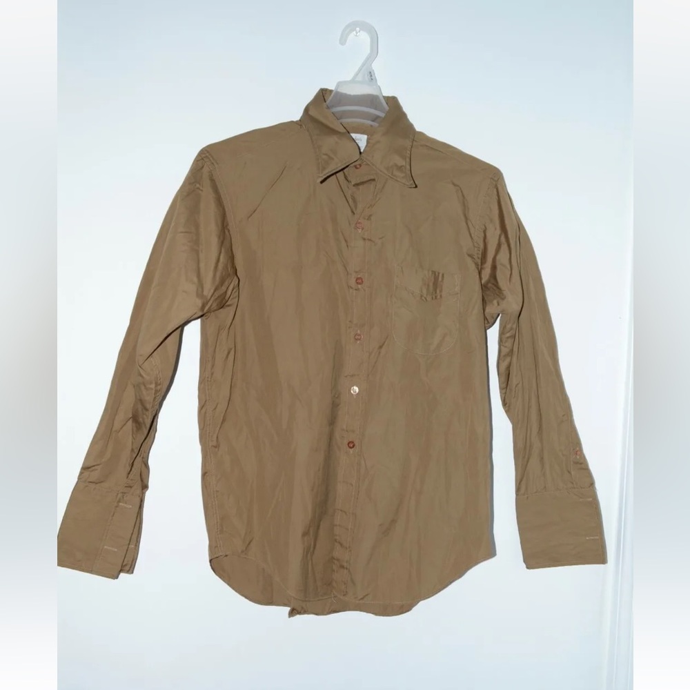 Vintage 70's Men's Alexander's Button Down Long Sleeve Shirt, size 16-33, Pima